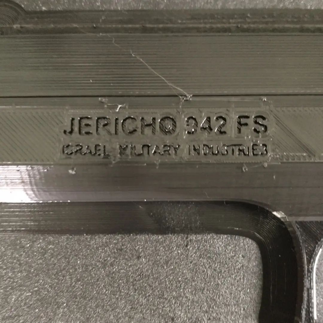 Jericho - close-up of embossing.