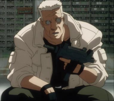 Batou in Ghost in the Shell.